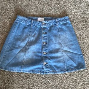 Blue skater girl skirt